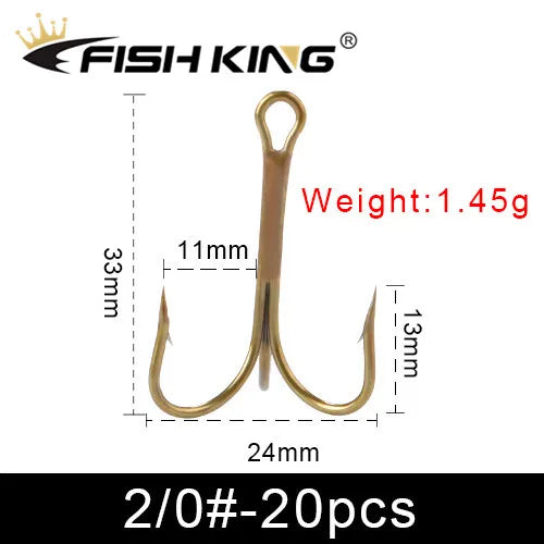 Triple Treble Hooks for Bass Fishing Tackle