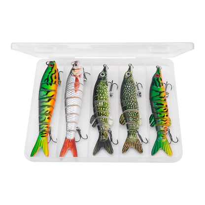 8-Segment Jointed Swimbait Set for Pike and Bass