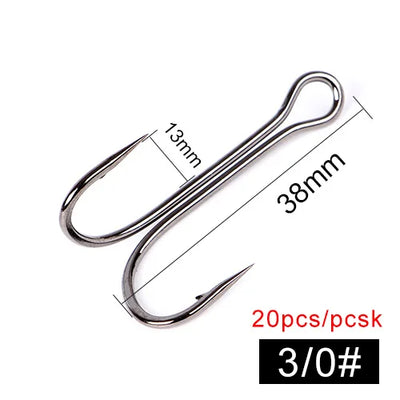 Double Duple Hooks for Soft Lure Carp Fishing