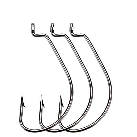 Soft Worm Crank Hooks with Wide Super Lock