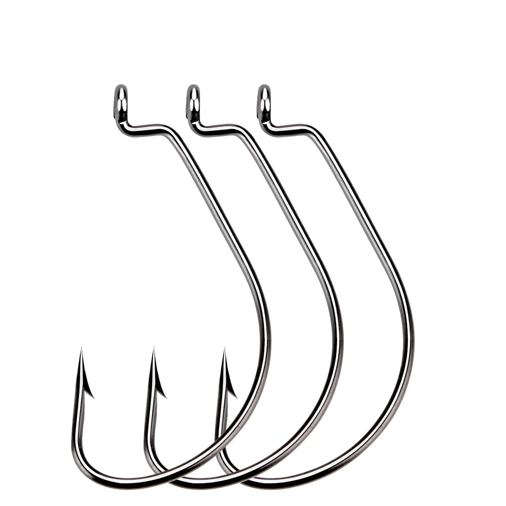 Soft Worm Crank Hooks with Wide Super Lock