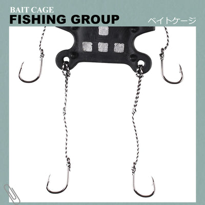 Carp Feeder Bait Cage with Hair Rigs and Sinkers