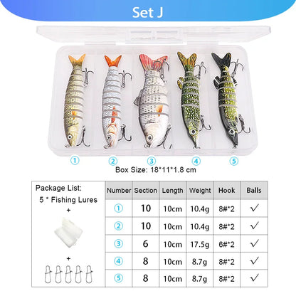 Fishing Lure Set with Crankbaits and Swimbaits