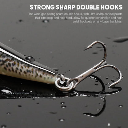 Jointed Floating Minnow Lure for Pike