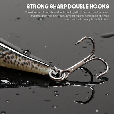Jointed Floating Minnow Lure for Pike