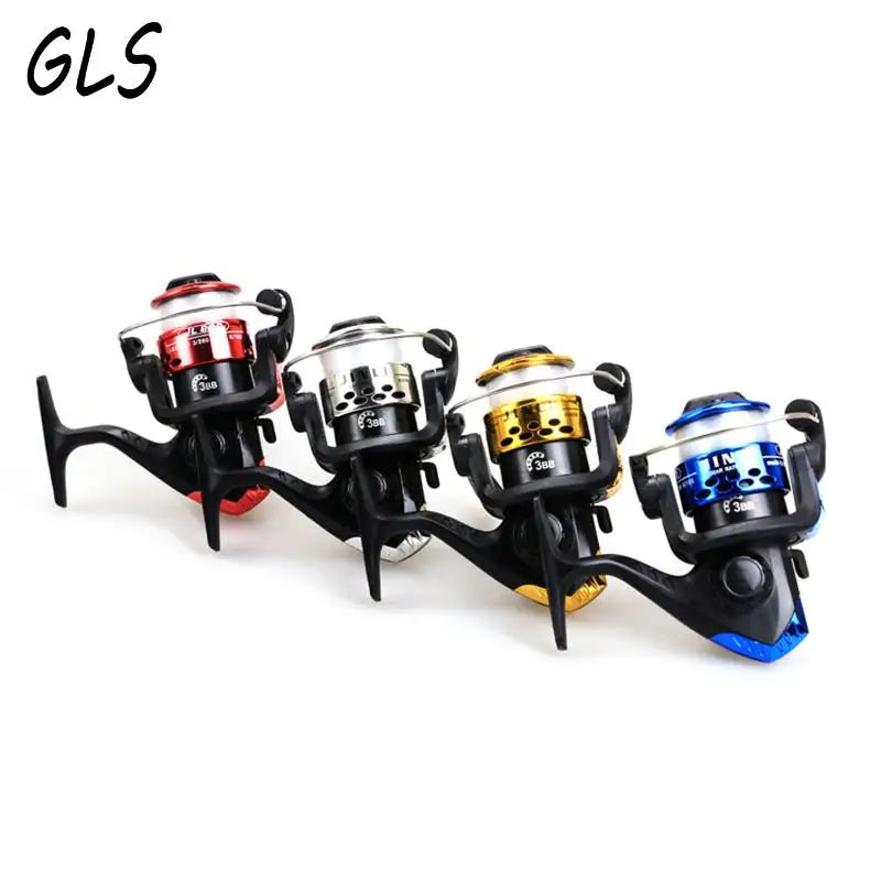 Compact Rotating Fishing Reel with Swivel Arm