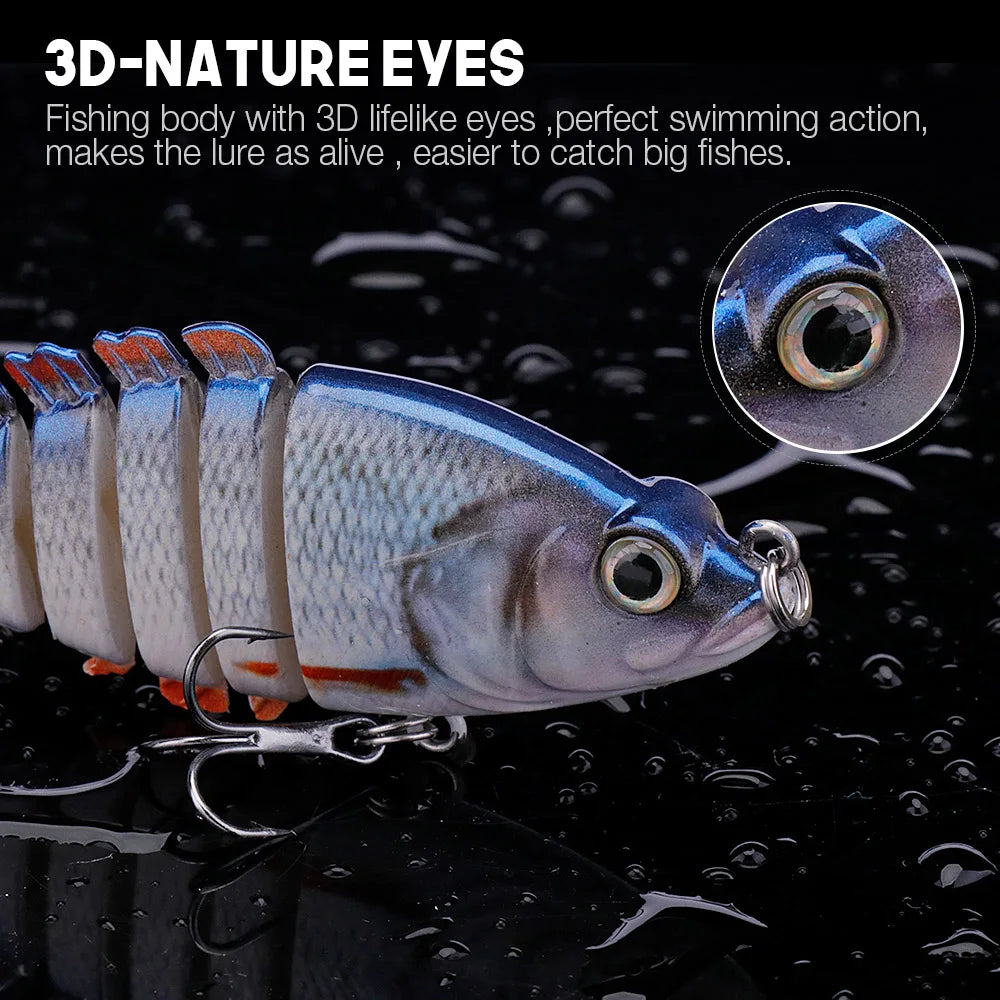 Jointed Sinking Swimbait Lures for Pike