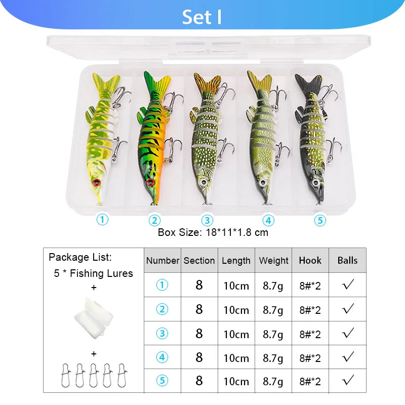 Fishing Lure Set with Crankbaits and Swimbaits