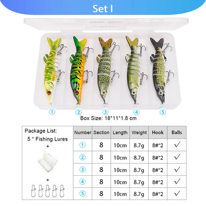 Fishing Lure Set with Crankbaits and Swimbaits
