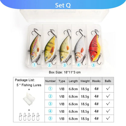 Fishing Lure Set with Crankbaits and Swimbaits