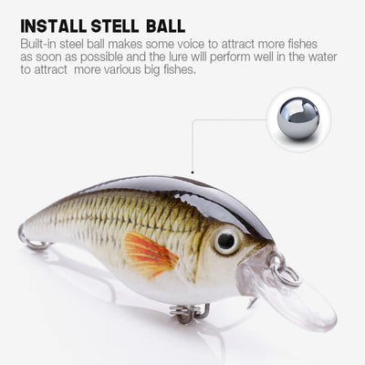 Rattling Floating Minnow Crankbait for Pike