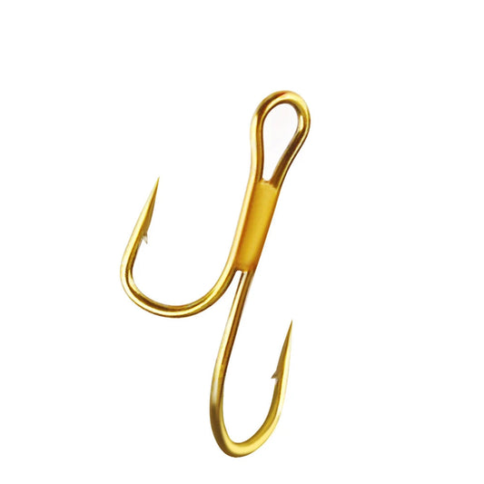 Double Golden Barbed Hooks for Pike and Perch