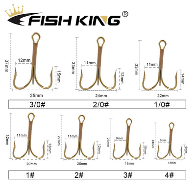 Triple Treble Hooks for Bass Fishing Tackle