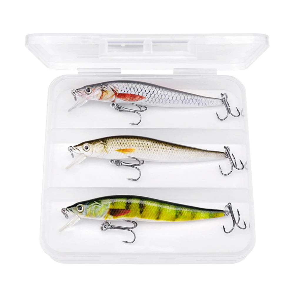Black Minnow Floating Lure Set for Pike