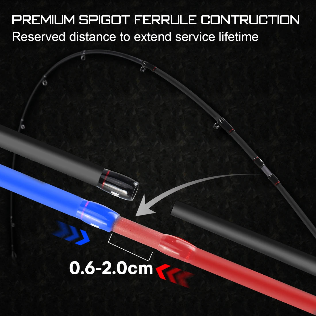 Warg Series Carbon Lure Rod with Ceramic K-Guides