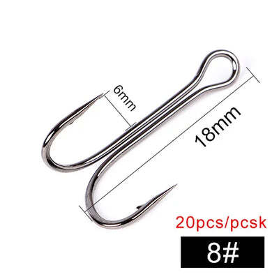 Double Duple Hooks for Soft Lure Carp Fishing