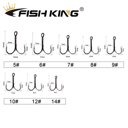 Nickel Treble Hooks for Hard and Soft Lures