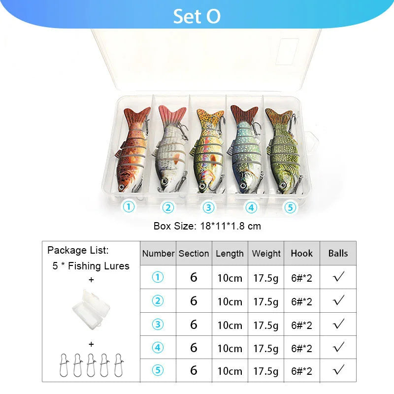 Fishing Lure Set with Crankbaits and Swimbaits