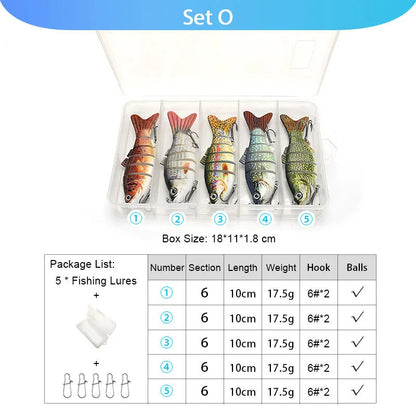 Fishing Lure Set with Crankbaits and Swimbaits