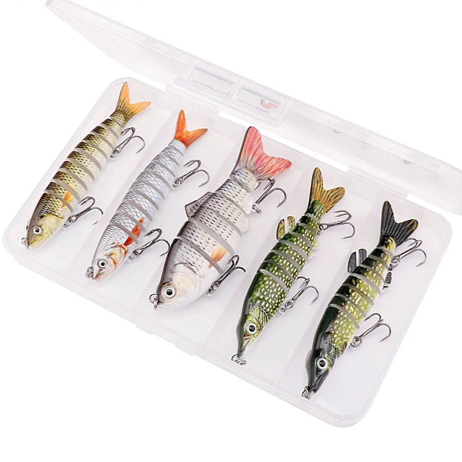 Lifelike Multi-Jointed Lure Kit for Bass and Perch
