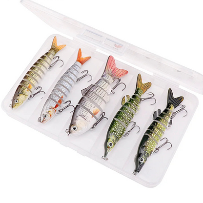 Lifelike Multi-Jointed Lure Kit for Bass and Perch