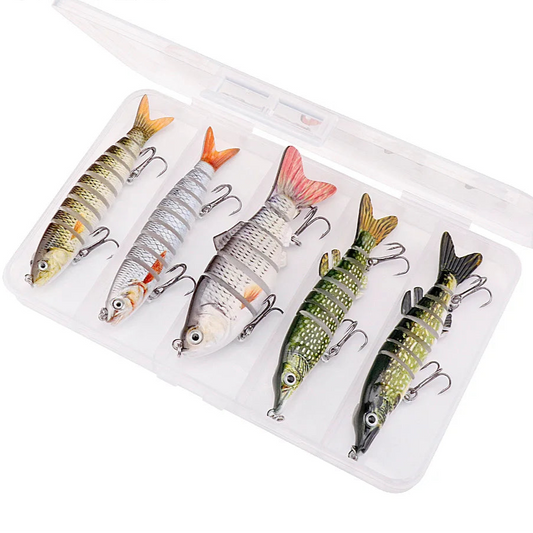 Lifelike Multi-Jointed Lure Kit for Bass and Perch