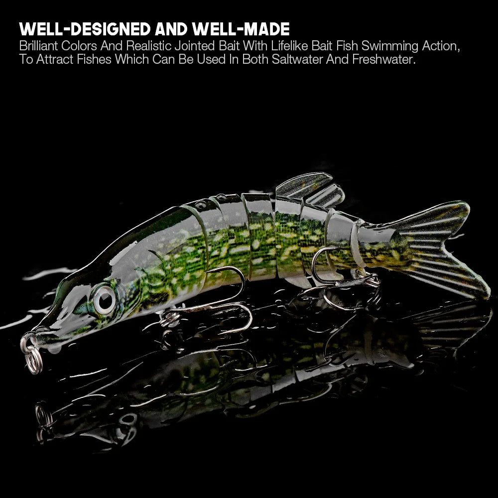 8-Segment Jointed Swimbait Set for Pike and Bass