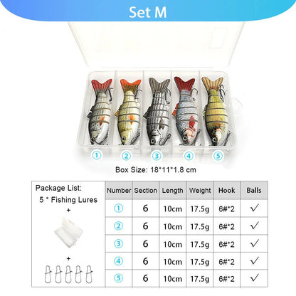 Fishing Lure Set with Crankbaits and Swimbaits