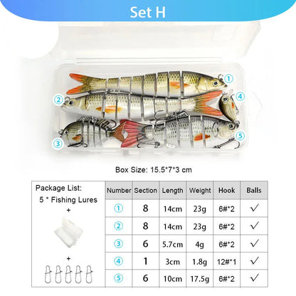 Fishing Lure Set with Crankbaits and Swimbaits
