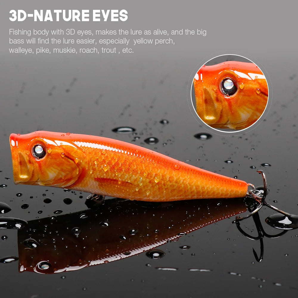 Topwater Floating Popper Crankbait for Pike