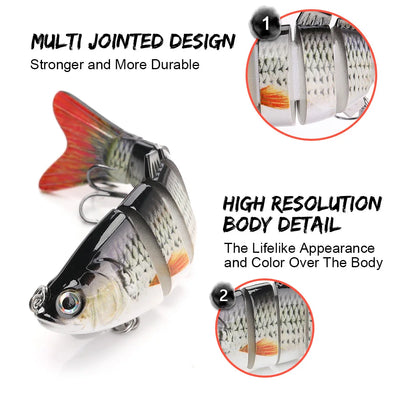 Sinking Pike Wobbler Lure Kit with Tackle Box