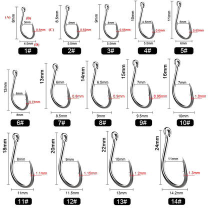 Strong Barbed Hooks for Saltwater Fishing