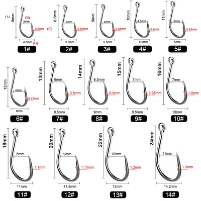Strong Barbed Hooks for Saltwater Fishing
