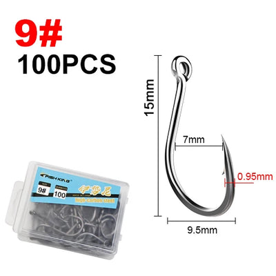 Strong Barbed Hooks for Saltwater Fishing