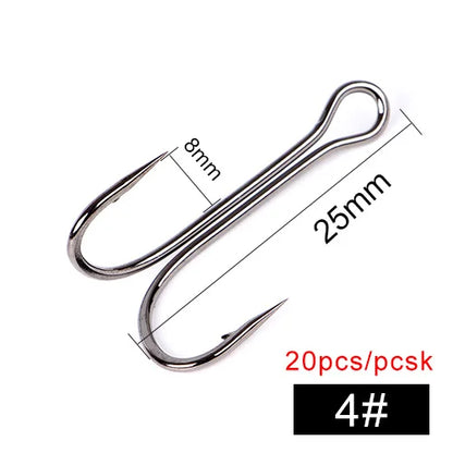Double Duple Hooks for Soft Lure Carp Fishing