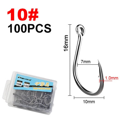 Strong Barbed Hooks for Saltwater Fishing