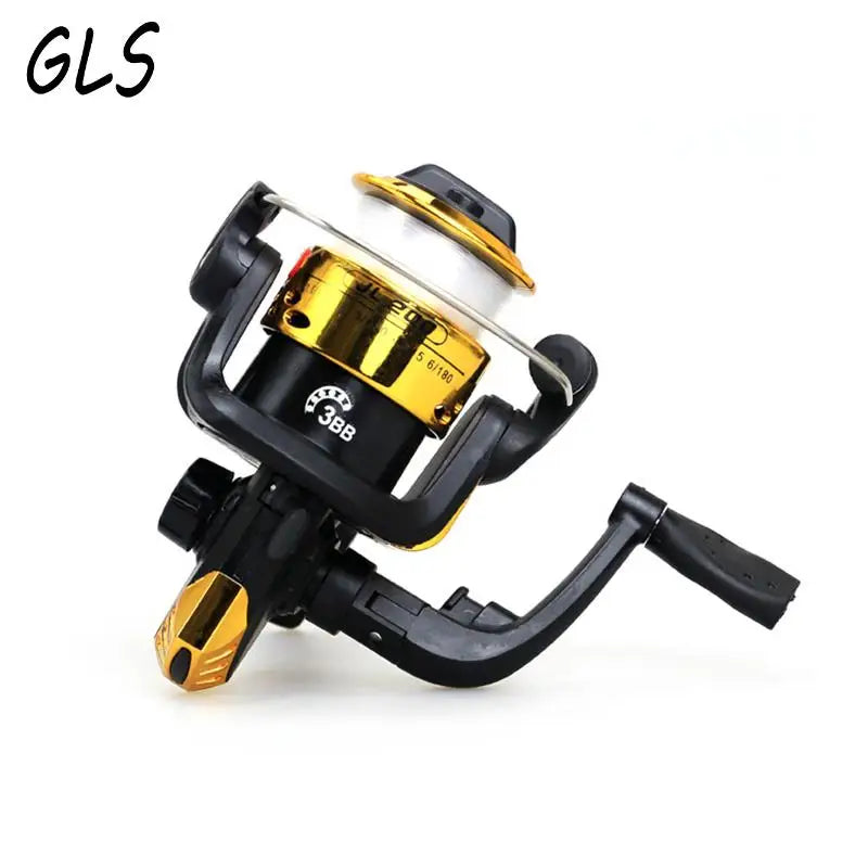 Compact Rotating Fishing Reel with Swivel Arm