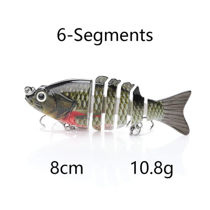 Jointed Sinking Swimbait Lures for Pike