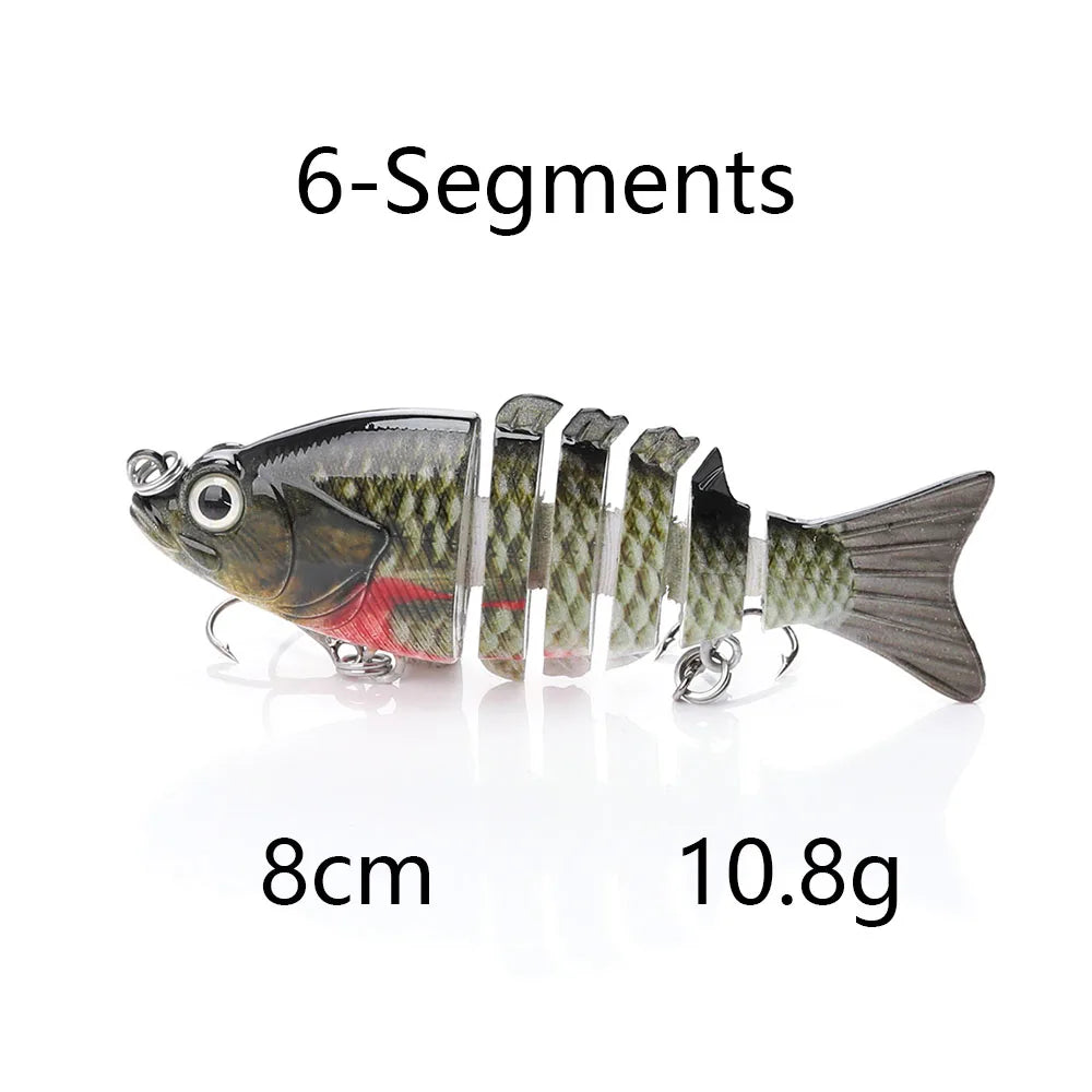Jointed Sinking Swimbait Lures for Pike