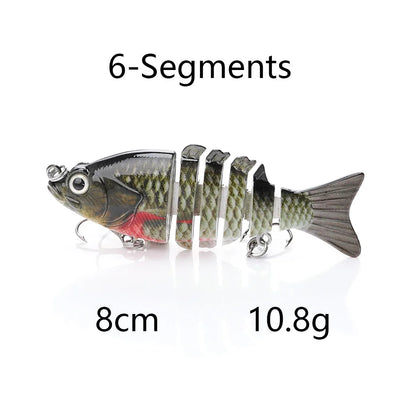 Jointed Sinking Swimbait Lures for Pike