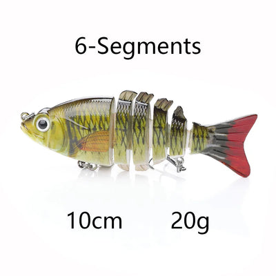 Jointed Sinking Swimbait Lures for Pike