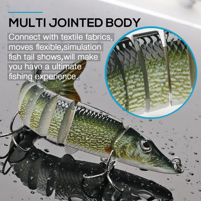 Lifelike Jointed Pike Swimbait for Sea Fishing