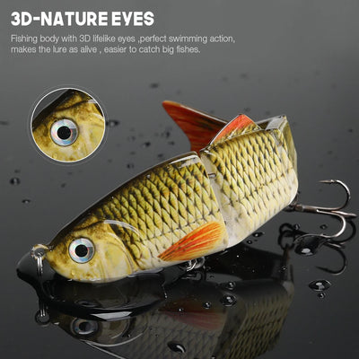 Lifelike Jointed Sinking Swimbait for Pike