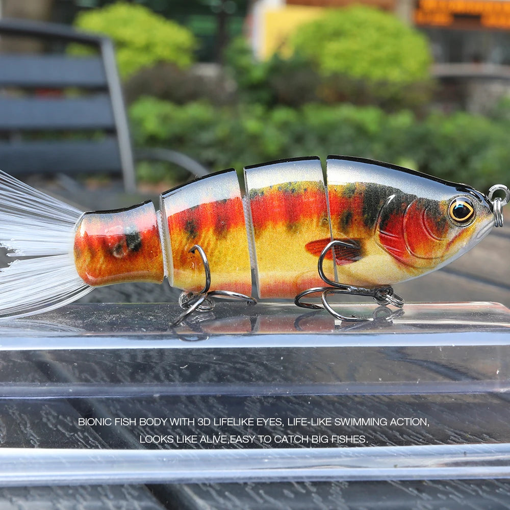 Jointed Soft Tail Sinking Swimbait Fishing Lure