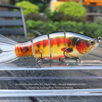 Jointed Soft Tail Sinking Swimbait Fishing Lure