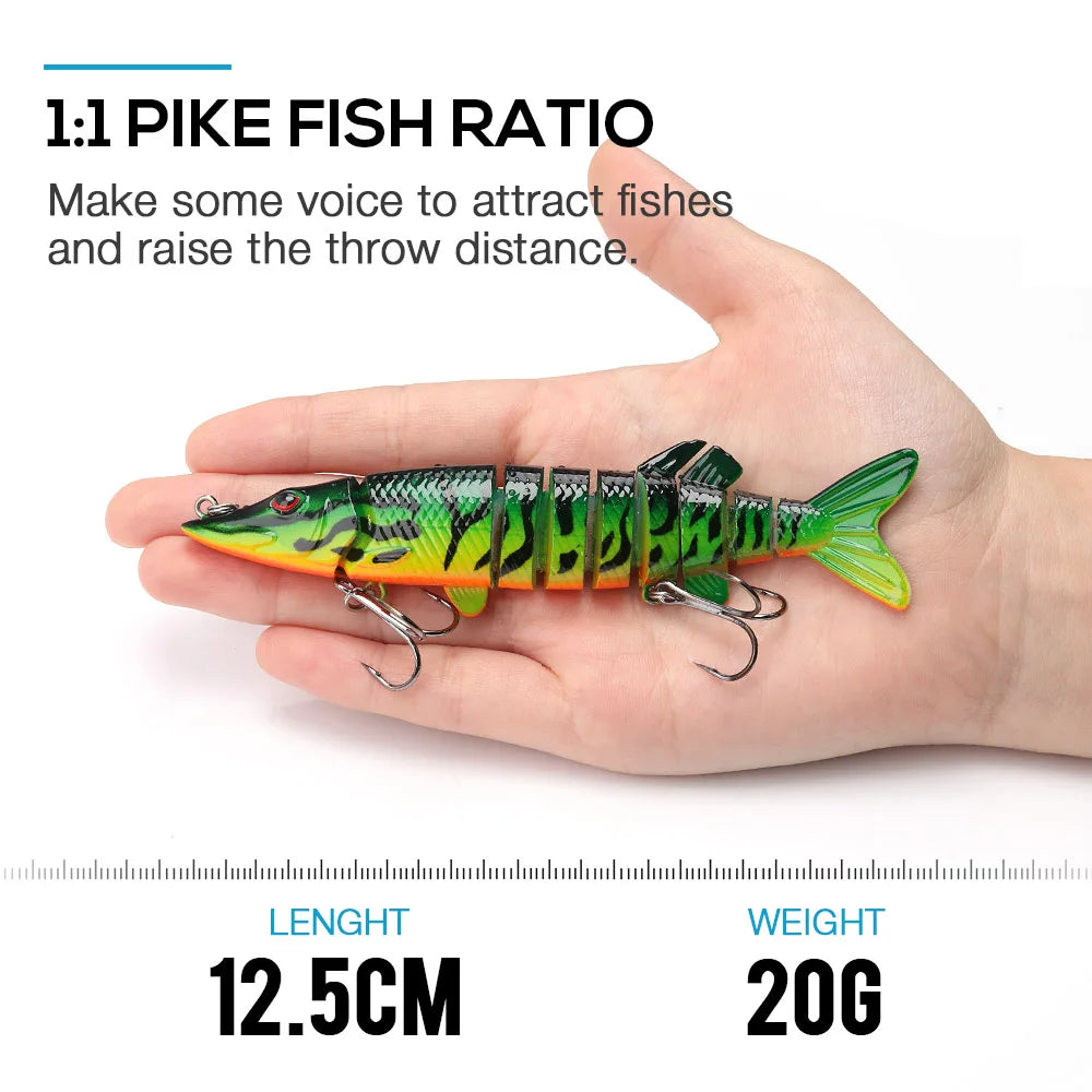 Lifelike Jointed Pike Swimbait for Sea Fishing
