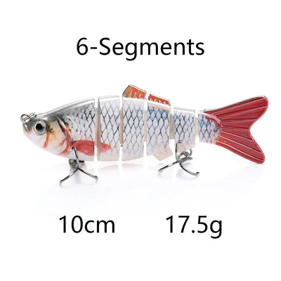 Jointed Sinking Swimbait Lures for Pike