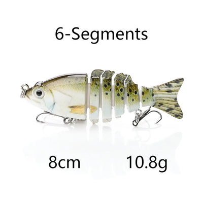 Jointed Sinking Swimbait Lures for Pike