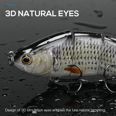 Jointed Soft Tail Sinking Swimbait Fishing Lure