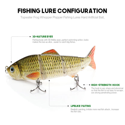 Lifelike Jointed Sinking Swimbait for Pike
